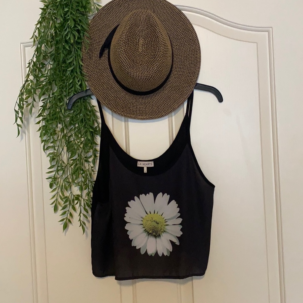 Sheer Daisy Crop Tank